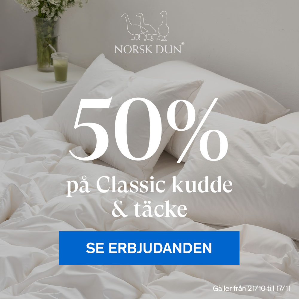 50% Classic täcke & kudde